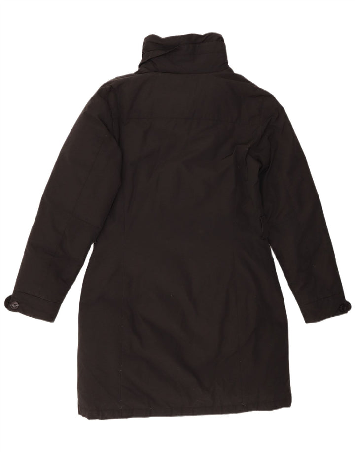 Damski płaszcz ocieplany Woolrich UK 14, duży, czarny, bawełniany