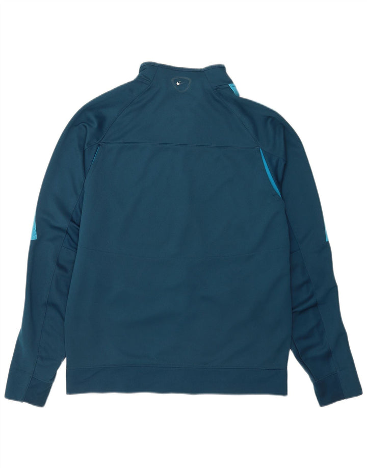 Męska kurtka dresowa Nike Dri Fit, duży niebieski poliester z blokami kolorów