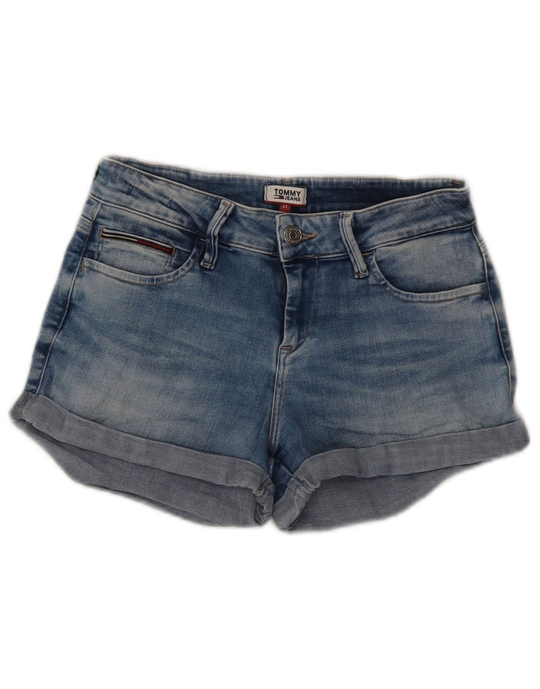 Damskie spodenki jeansowe Tommy Hilfiger W27 Small Blue Cotton