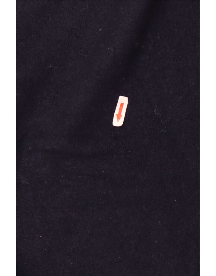 Zara Męski sweter z okrągłym dekoltem XL, granatowy, wełniany