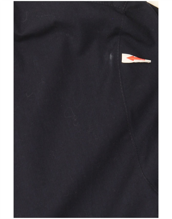Dwustronny płaszcz damski oversize w stylu vintage UK 18 XL granatowy