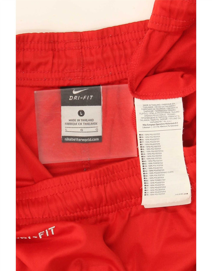 Męskie spodenki sportowe Nike Dri Fit, duże, czerwone, poliestrowe