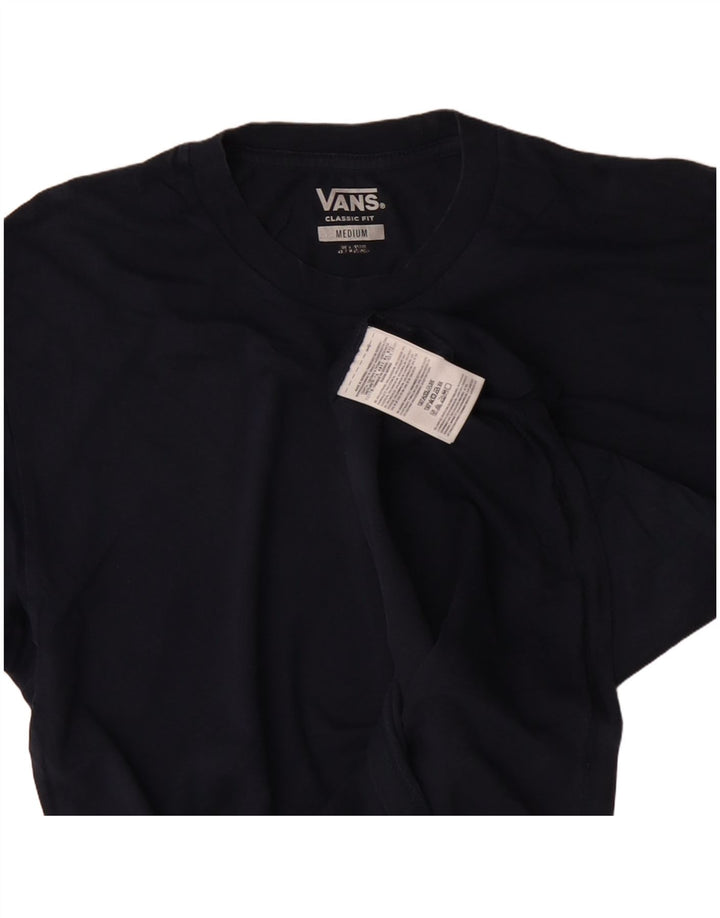T-shirt męski VANS o klasycznym kroju, średni, granatowy, bawełniany