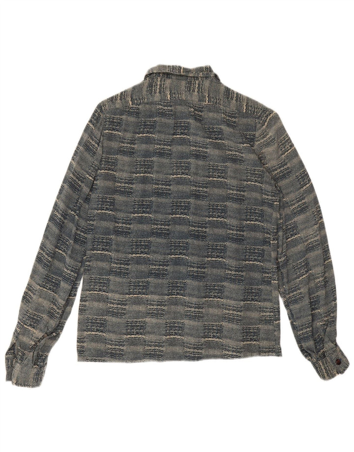 Koszula damska Vintage UK 12 Średnioniebieski geometryczny