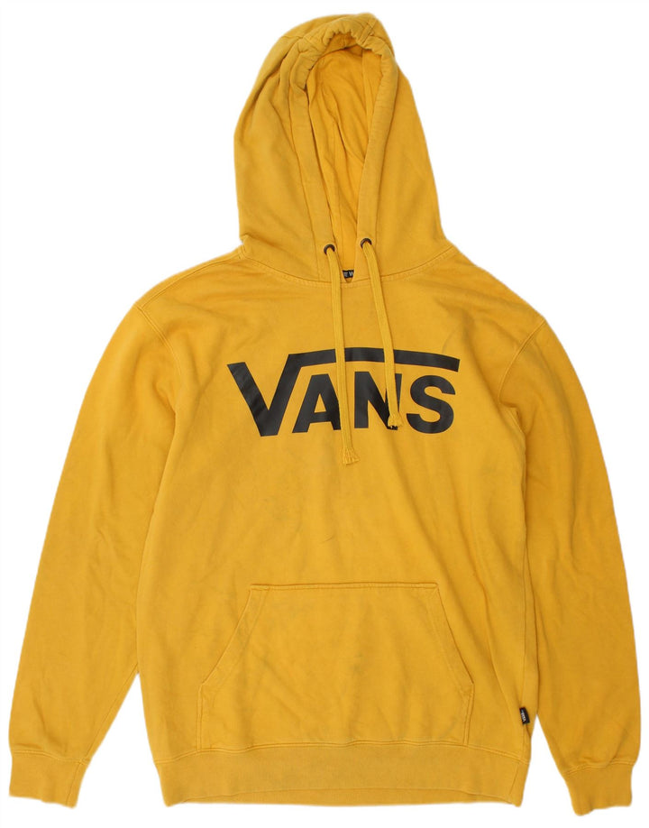 Męski sweter z kapturem Vans z grafiką, średni żółty, bawełniany