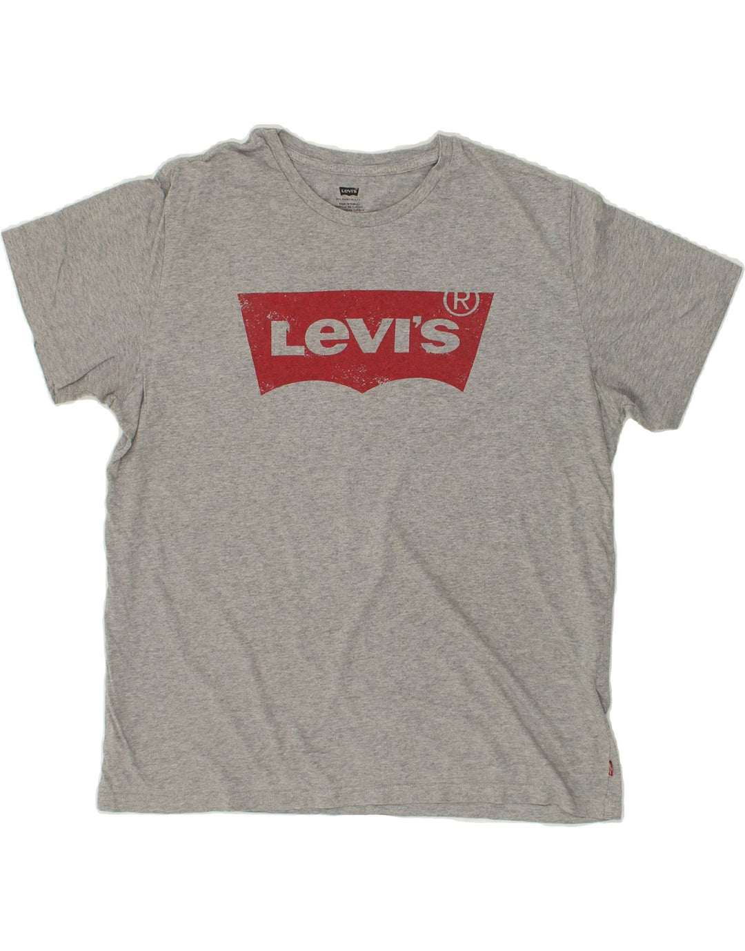 LEVI'S Mens Graphic T-Shirt Top Large Grey Cotton Vintage Levi's and Second-Hand Levi's from Messina Hembry 