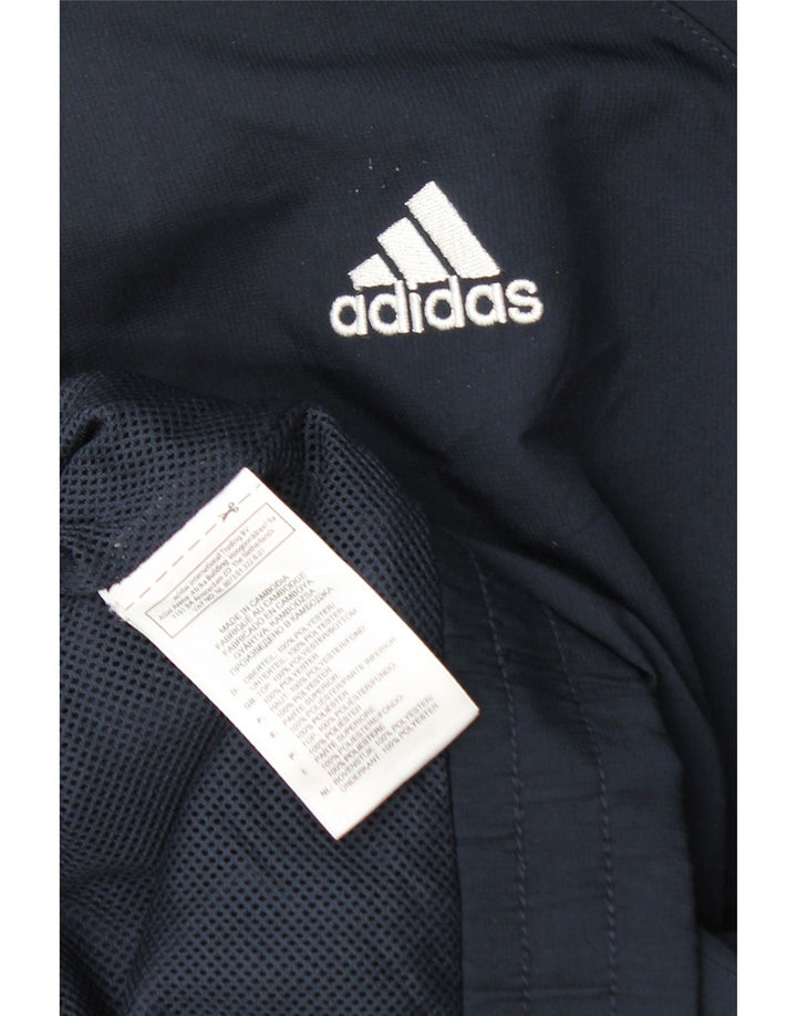 Męska bluza dresowa z kapturem Adidas, mała, granatowa, z blokami kolorów