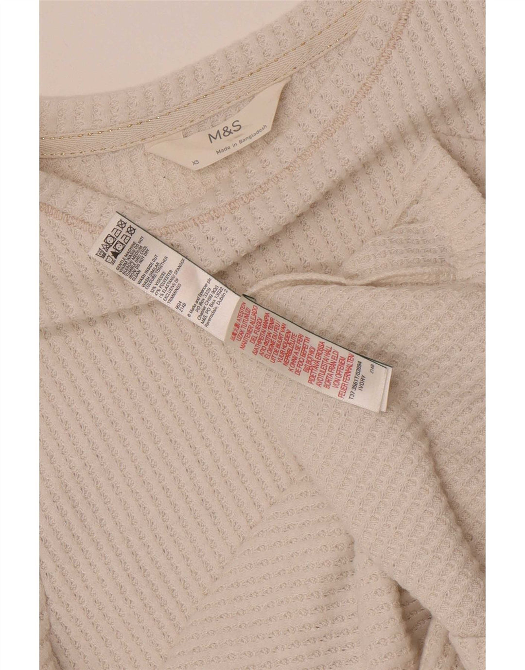 Bluzka damska Marks & Spencer UK 6 XS Biała wiskoza