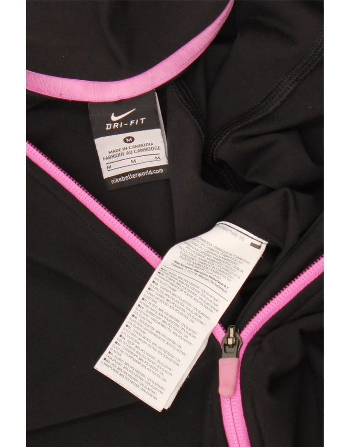 Damska kurtka dresowa Nike Dri Fit UK 12, średni czarny poliester