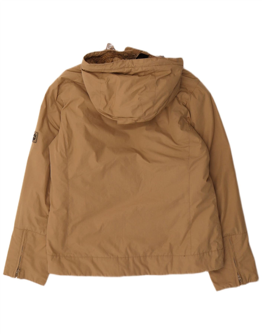 Damska kurtka wiatrówka Jack Wolfskin z kapturem UK 12 średni beż