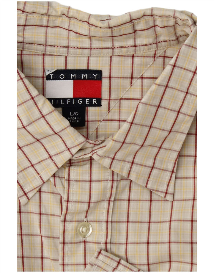 Koszula męska Tommy Hilfiger w dużą beżową kratkę