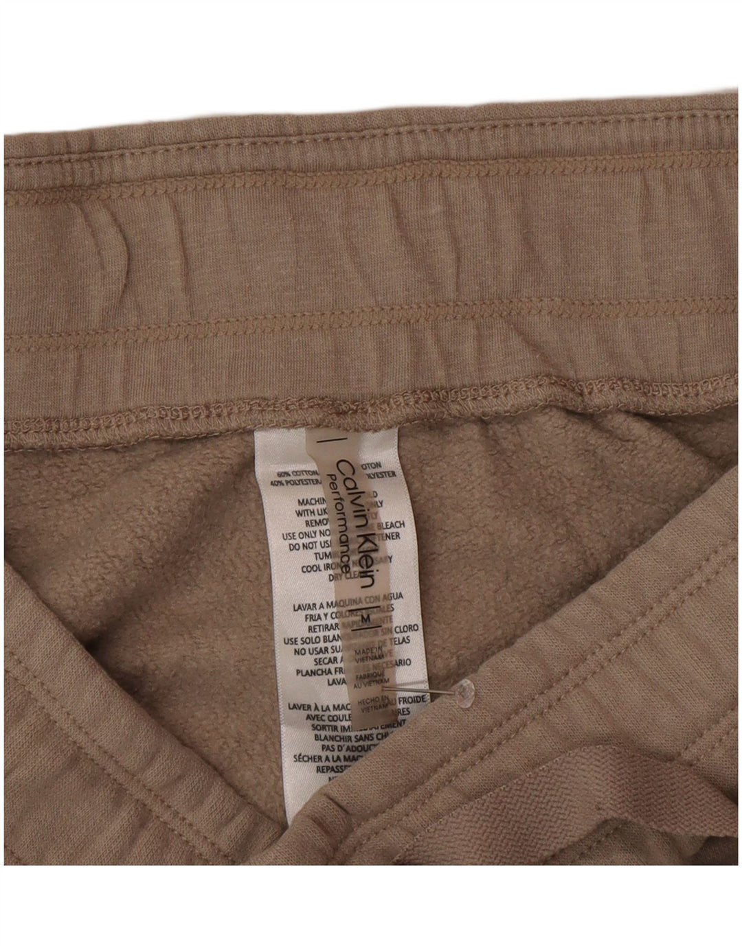 Damskie spodnie dresowe Calvin Klein Cargo Joggers UK 14 Średni Beż