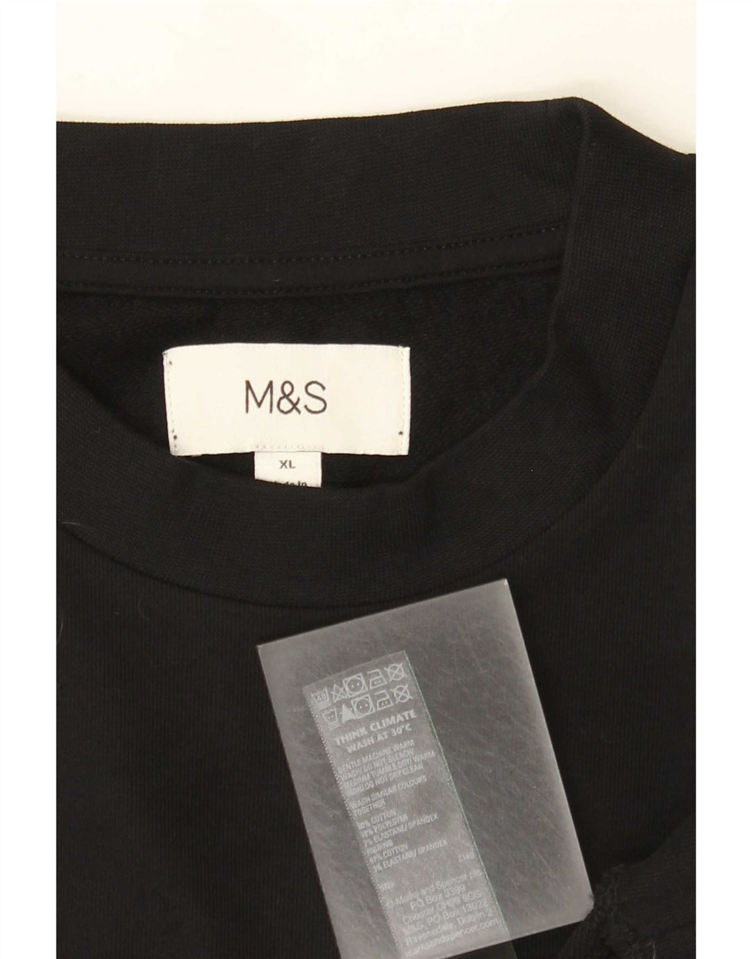 Marks & Spencer Męski sweter XL, czarny, bawełniany