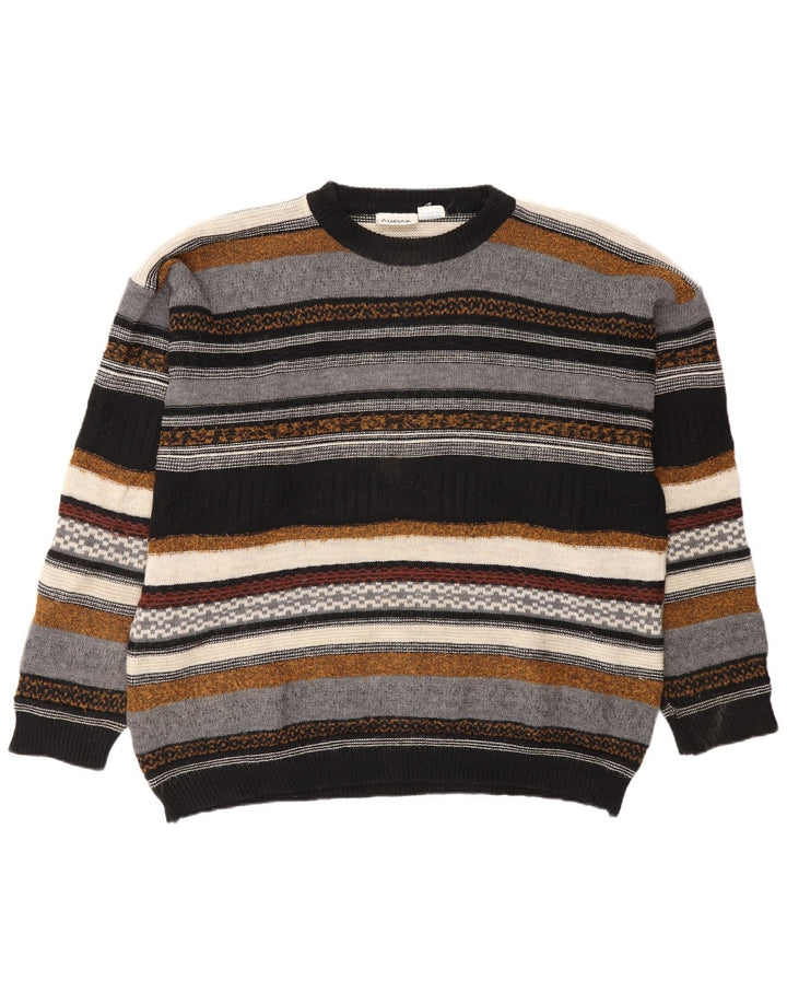 Męski sweter z okrągłym dekoltem Cambio IT 56 2XL w wielokolorowe paski