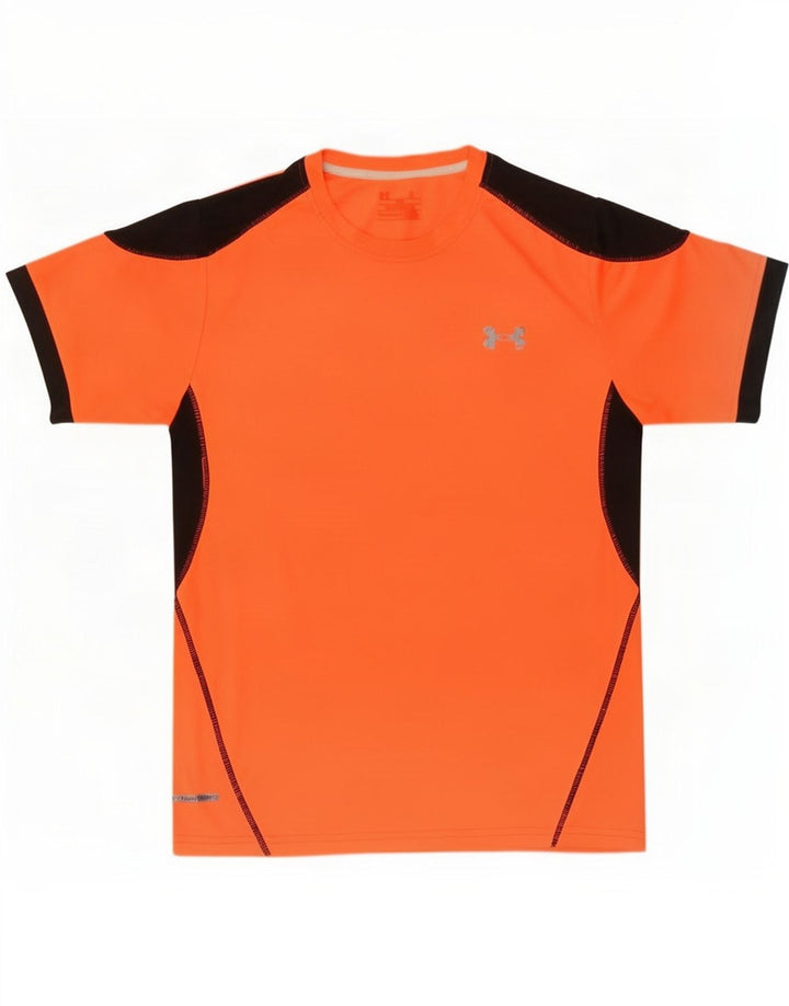 Męska koszulka t-shirt Under Armour z poliestru w kolorze średnio pomarańczowym