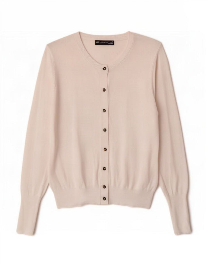 Sweter damski Marks & Spencer UK 12, średni, biały, wiskoza