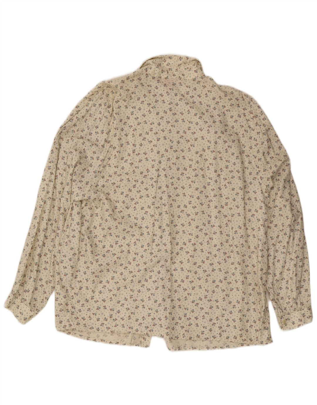Koszula damska vintage IT 54 3XL w kolorze złamanej bieli w kwiaty