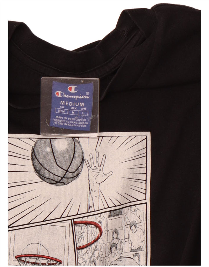 Męska koszulka graficzna CHAMPION Top Medium Black