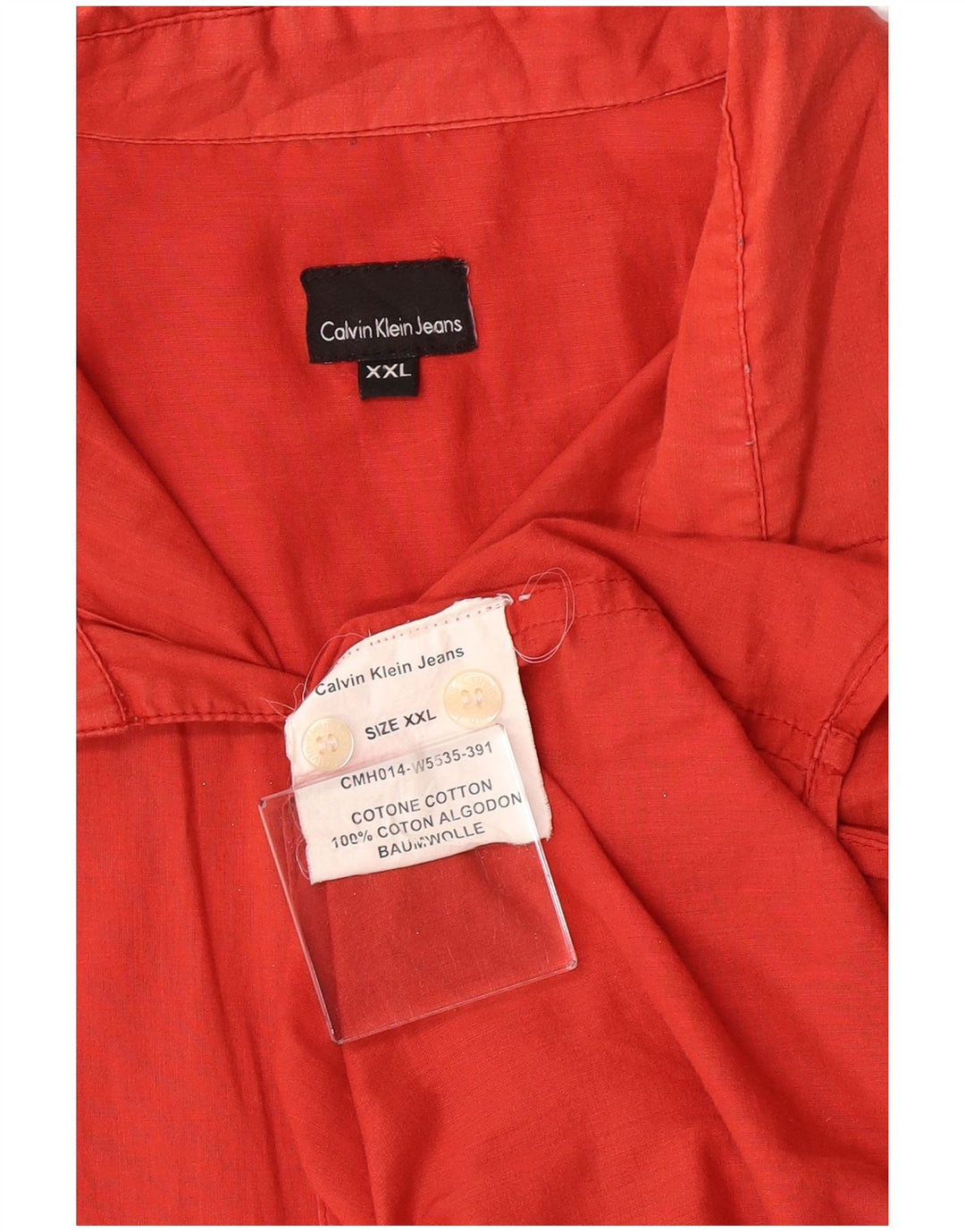 Koszula męska Calvin Klein Jeans 2XL, czerwona, bawełniana