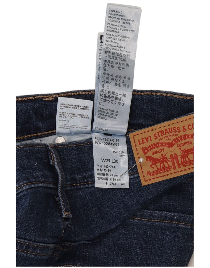 Damskie jeansy Levi's 312 Shaping W29 L30 Niebieska bawełna