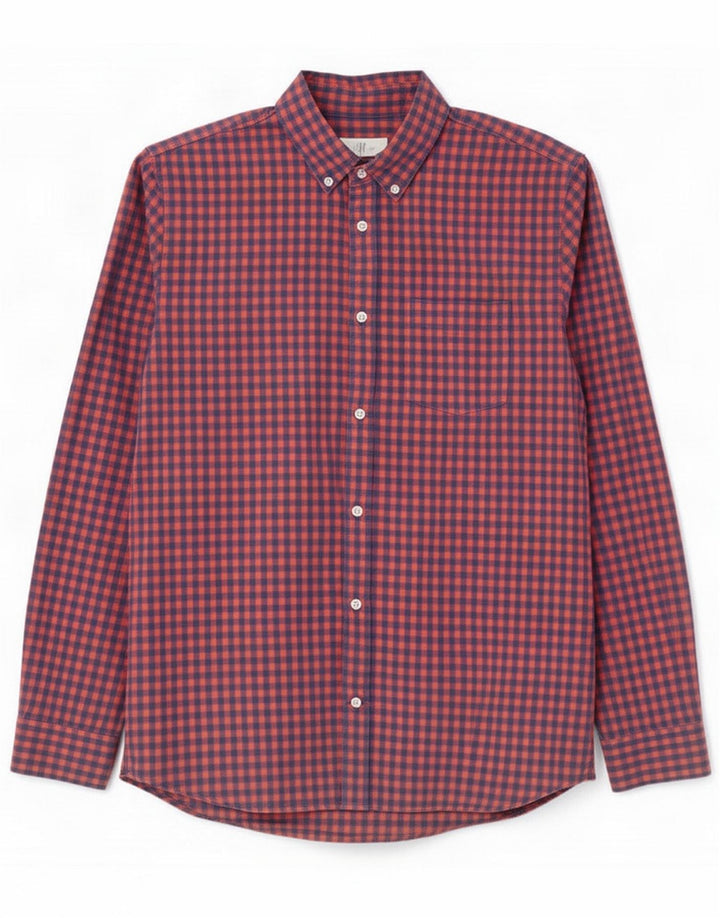 Gap Koszula męska slim fit, duża, czerwona bawełniana kratka
