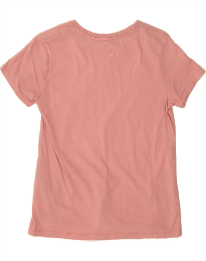 LEVI'S Womens Graphic T-Shirt Top UK 12 Medium Pink Cotton Vintage Levi's and Second-Hand Levi's from Messina Hembry 