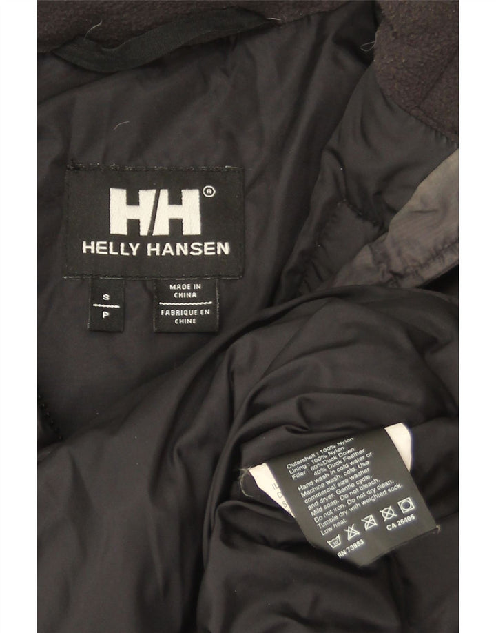 Damski płaszcz z kapturem, oversize, wyściełany Helly Hansen UK 10, mały, czarny nylon