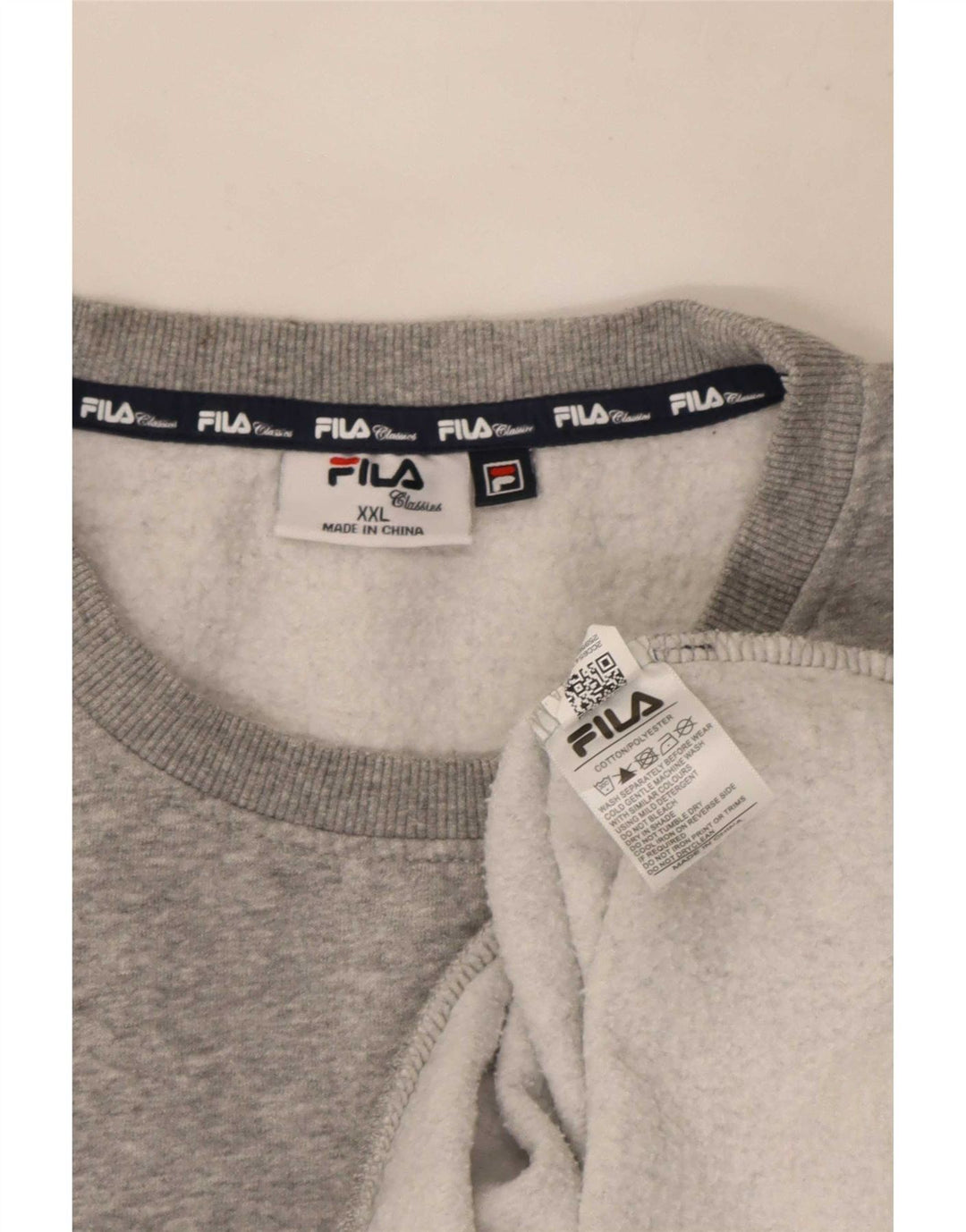 Bluza męska Fila 2XL Szara bawełna w plamki