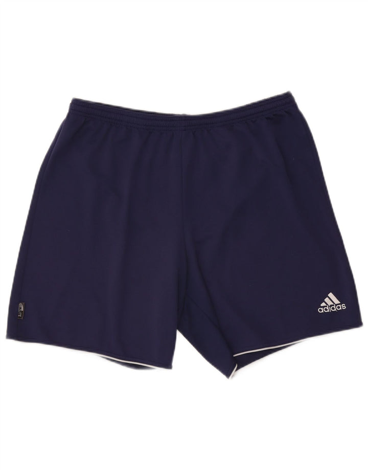 Męskie spodenki sportowe Adidas Climalite XL granatowe, poliestrowe