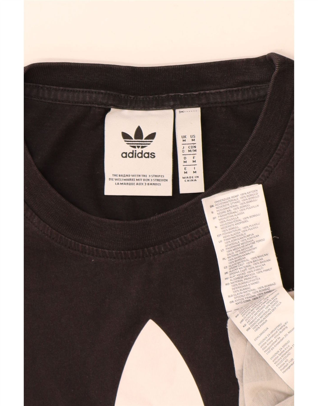 Męska koszulka z grafiką Adidas Top, średnia czarna bawełna w kamuflażu