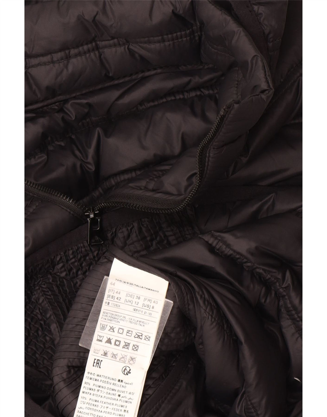 Ocieplana kurtka damska z kapturem w stylu vintage UK 12 Średni szary, blokowy poliamid