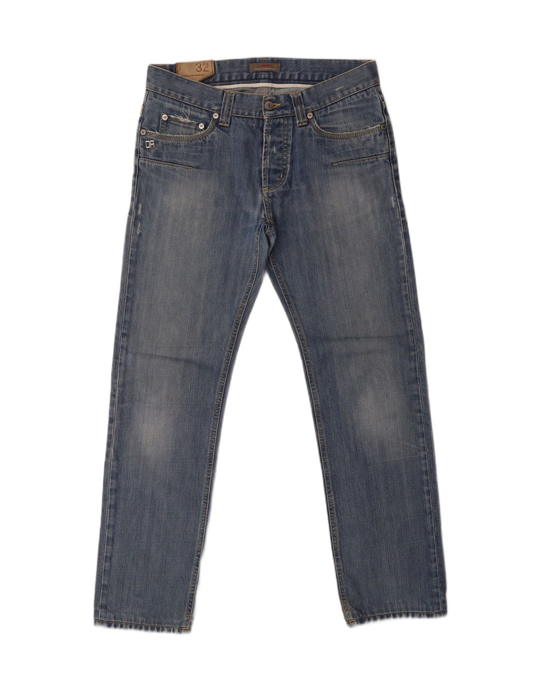 DANIELE ALESSANDRINI Womens Straight Jeans W32 L29 Blue Cotton