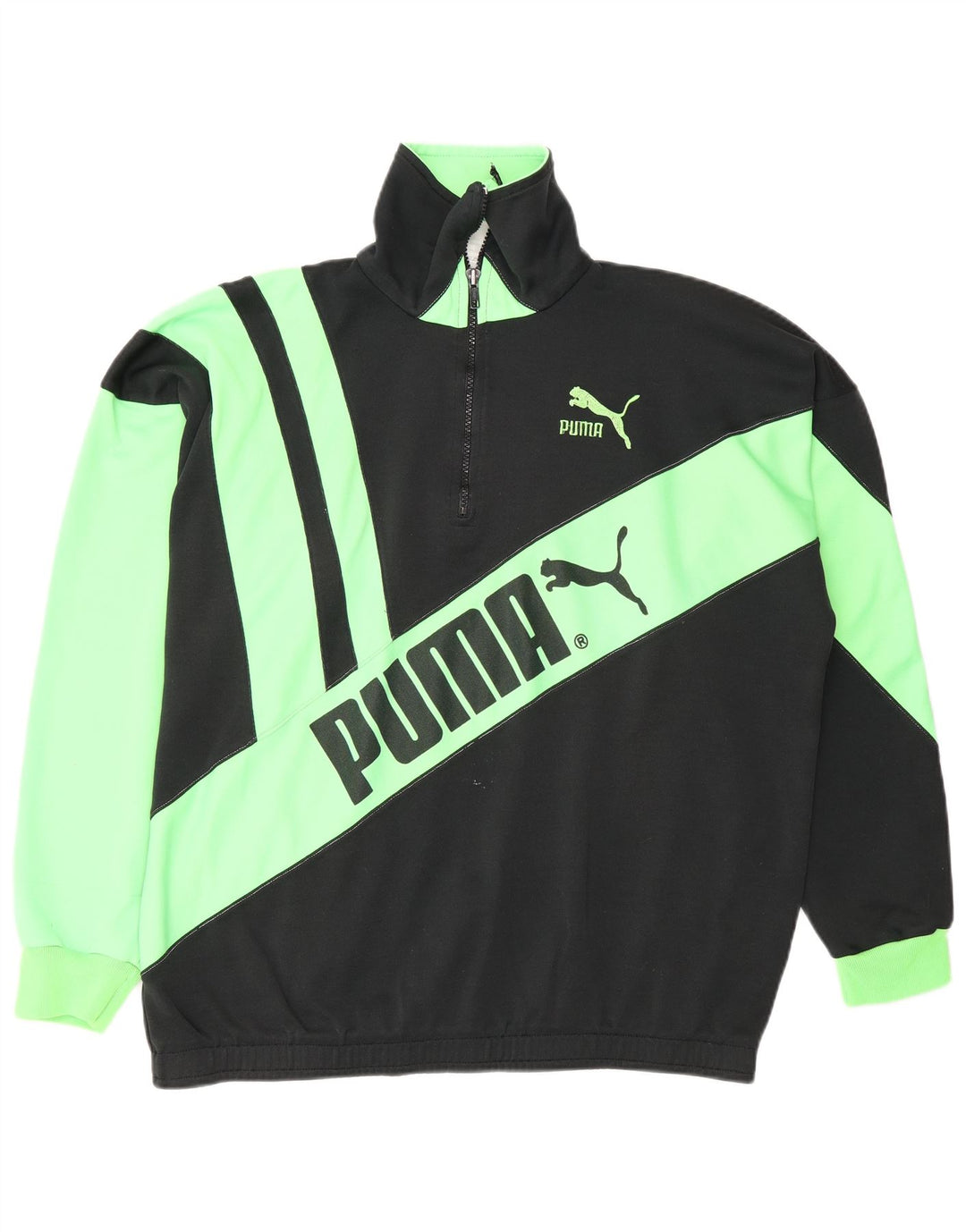Męska bluza Puma z graficznym zamkiem błyskawicznym i średnim czarnym kolorem