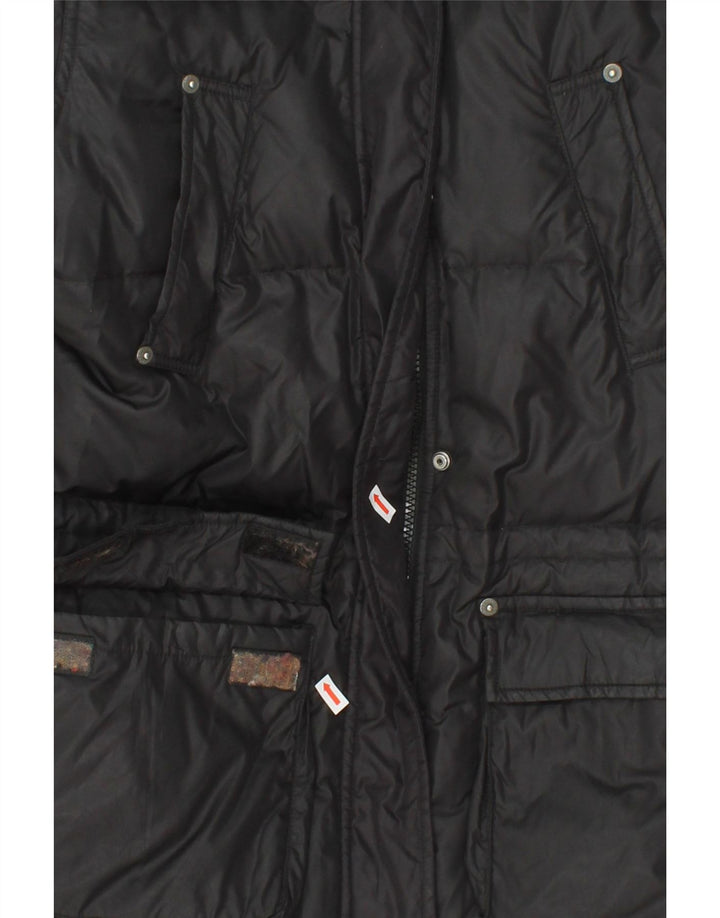 NORTH SAILS Womens Hooded Padded Jacket UK 14 Medium Black Nylon Vintage North Sails and Second-Hand North Sails from Messina Hembry 