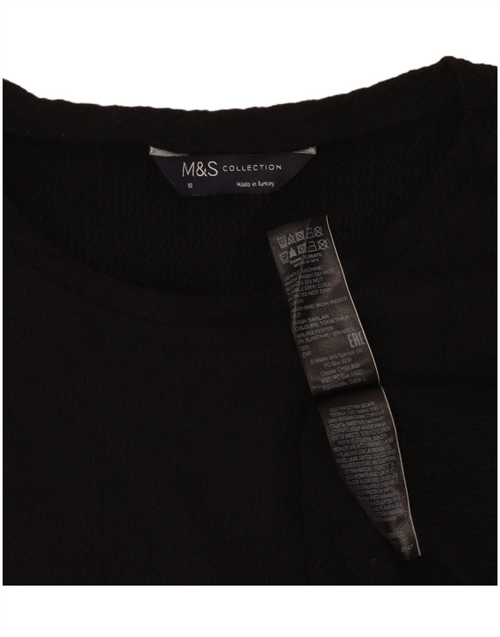 Marks & Spencer Damska bluzka top UK 18 XL, czarny poliester