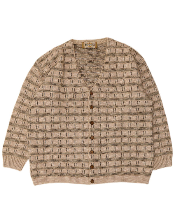 Męski sweter kardigan South Coast IT 54 XL Beżowy geometryczny akryl
