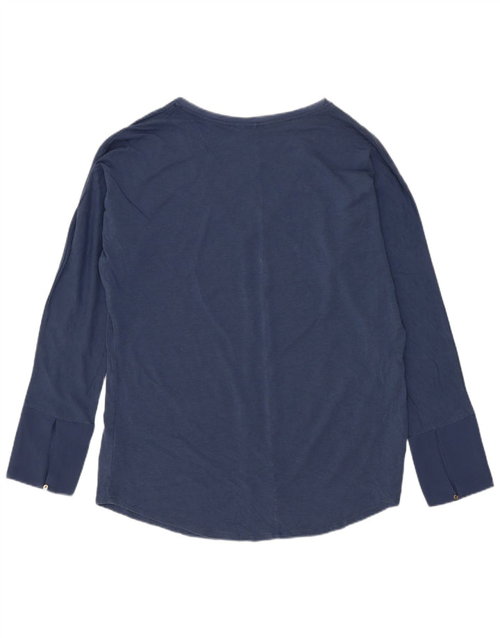 Damski top Massimo Dutti z długim rękawem, UK 16, duży, granatowy, poliester