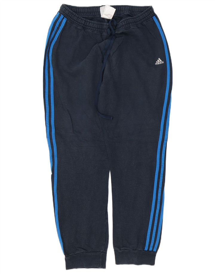 Męskie spodnie dresowe ADIDAS Joggers UK 40/42 Średni granatowy, bawełniany