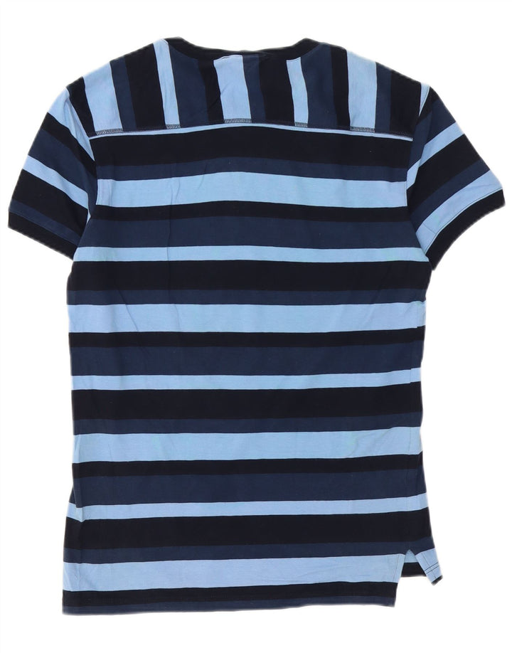 T-shirt męski Sisley Top, mały, niebieski, bawełniany w paski