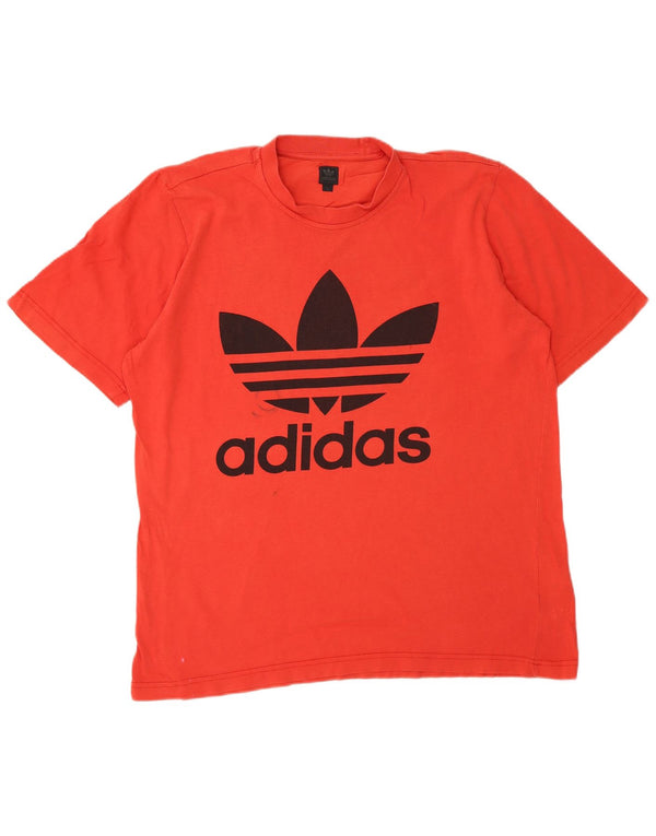 Adidas Mens Graphic T-Shirt Top Large Red Cotton