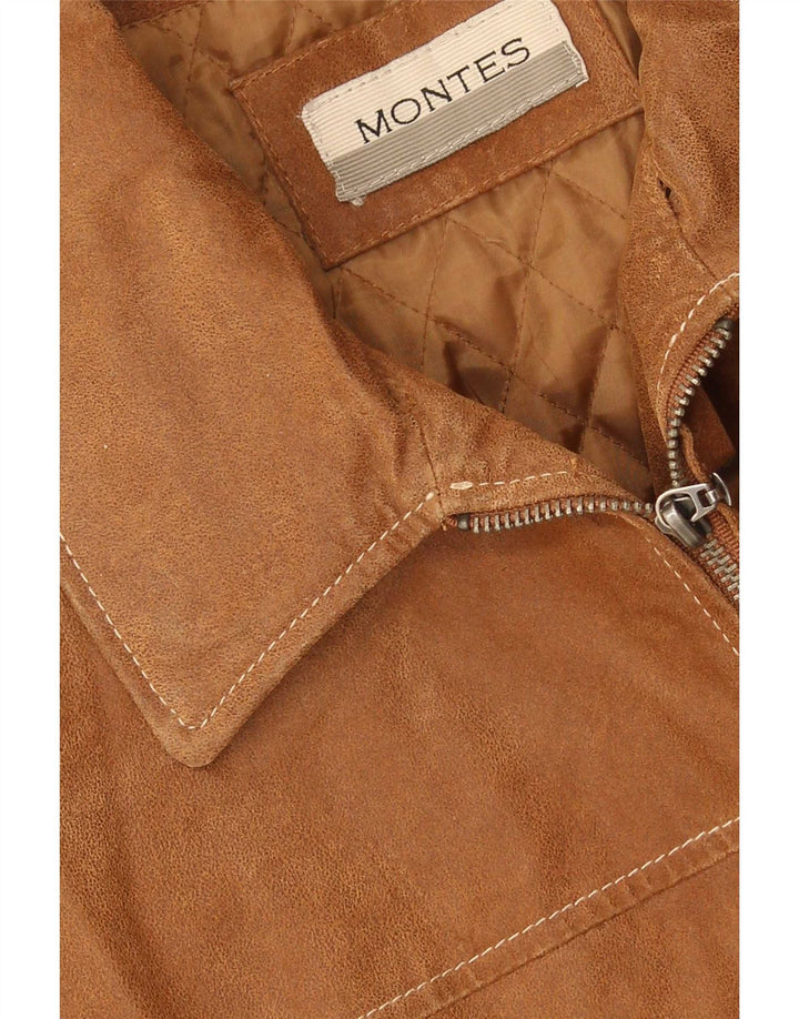 Zamszowa kurtka męska Montes UK 42 XL brązowa