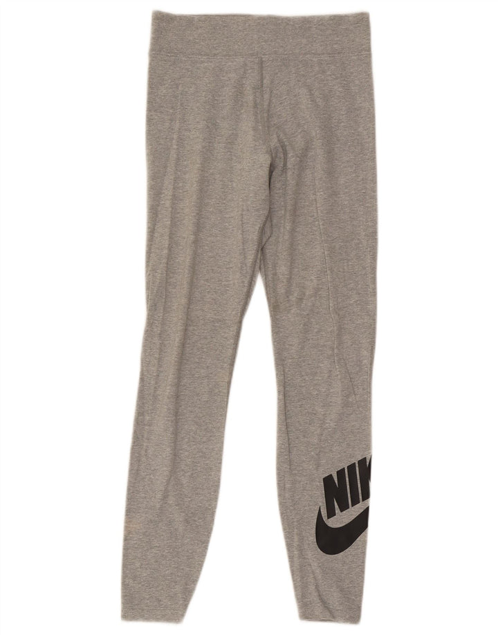 Damskie legginsy Nike Graphic UK 8, małe, szare, bawełniane