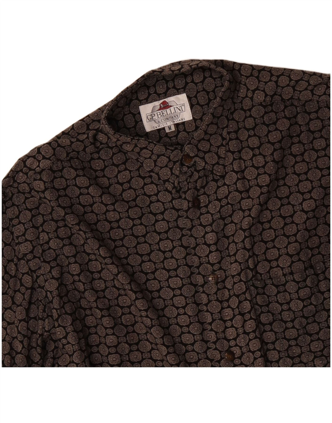 Lekarz rodzinny. Koszula męska BELLINI & COMPANY Średnia czarna geometryczna wiskoza