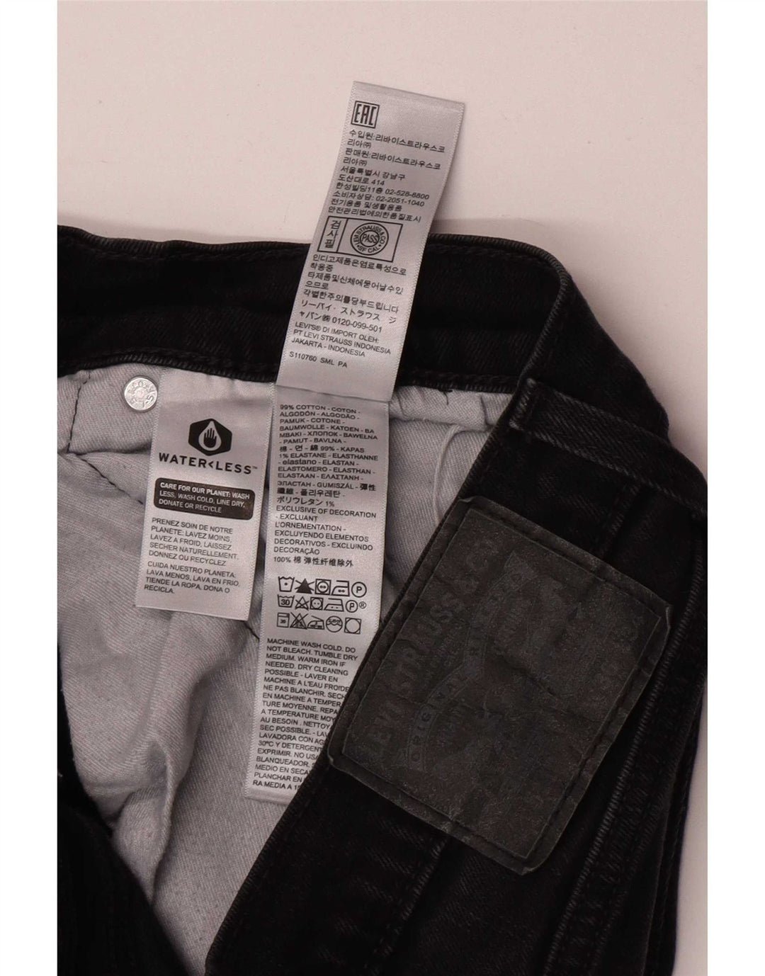 Męskie jeansy Levi's 511 Slim W36 L34 Czarna bawełna