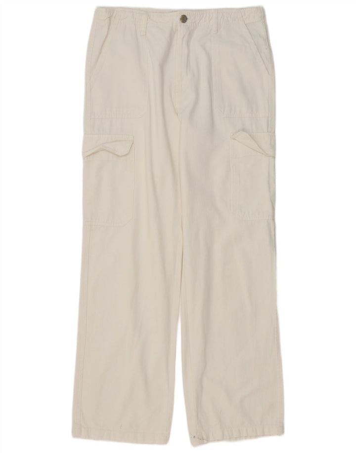 Spodnie damskie Zara Straight Cargo EU 42 Large W32 L32 White