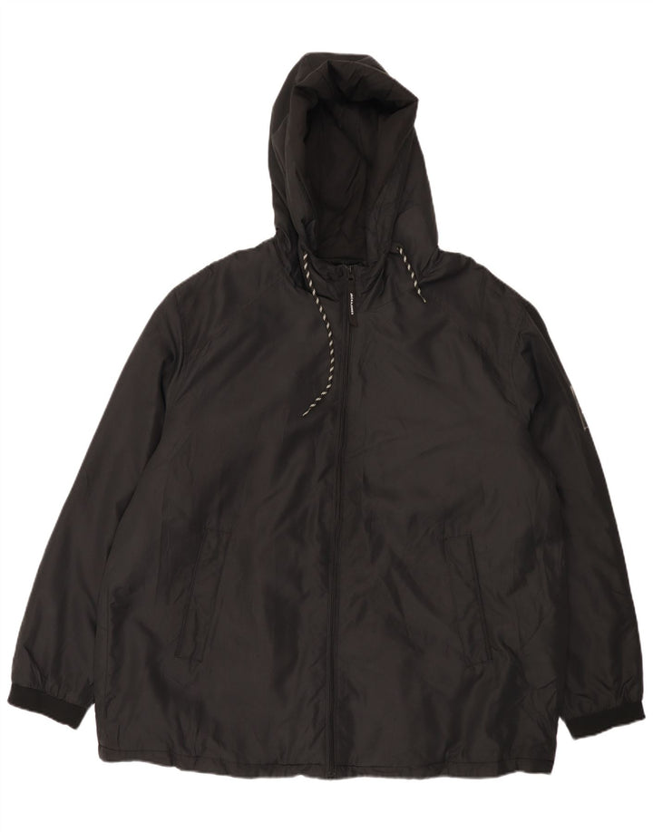 Męska kurtka wiatrówka z kapturem Jack & Jones UK 42 XL, czarny poliester