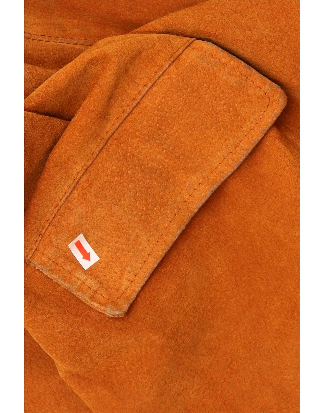 Zamszowa kurtka damska VINTAGE UK 14 Średniobrązowa skóra