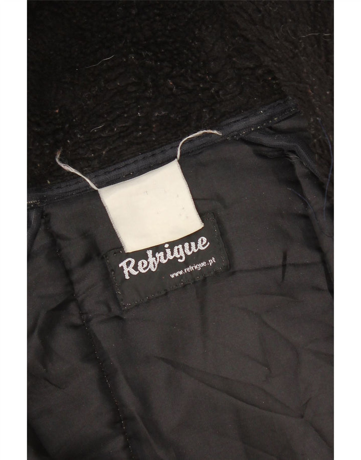 REFRIGUE Mens Hooded Padded Coat UK 38 Medium Beige