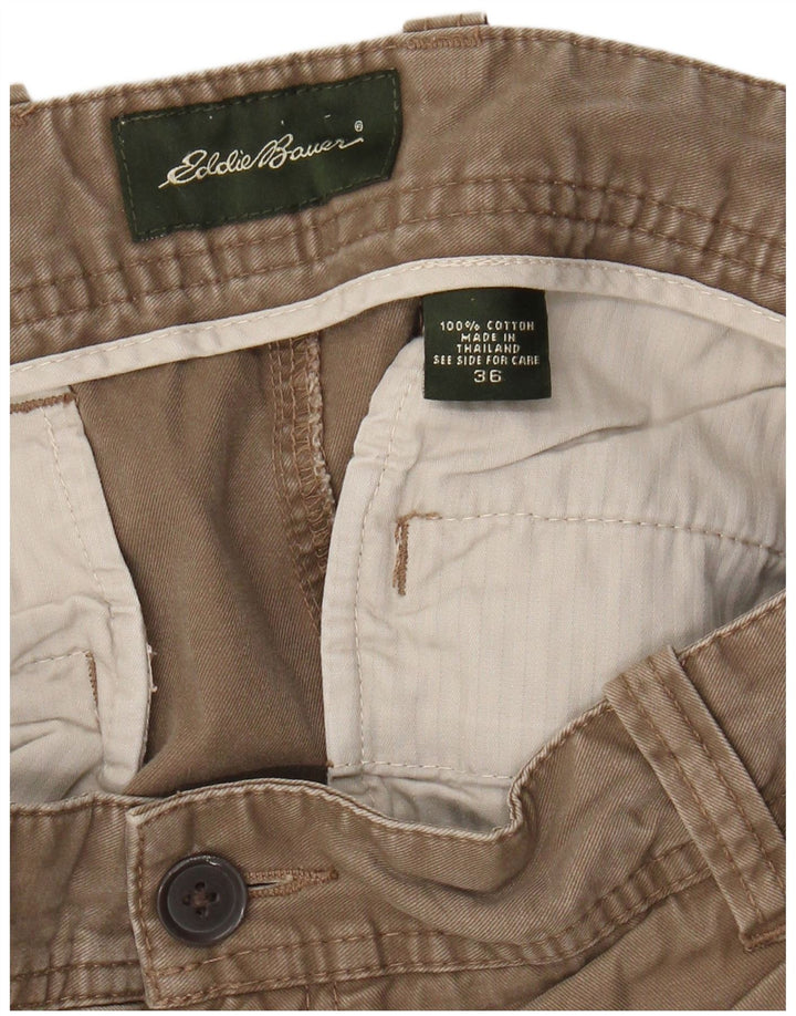 Męskie spodenki Chino Eddie Bauer W36, duże, brązowe, bawełniane