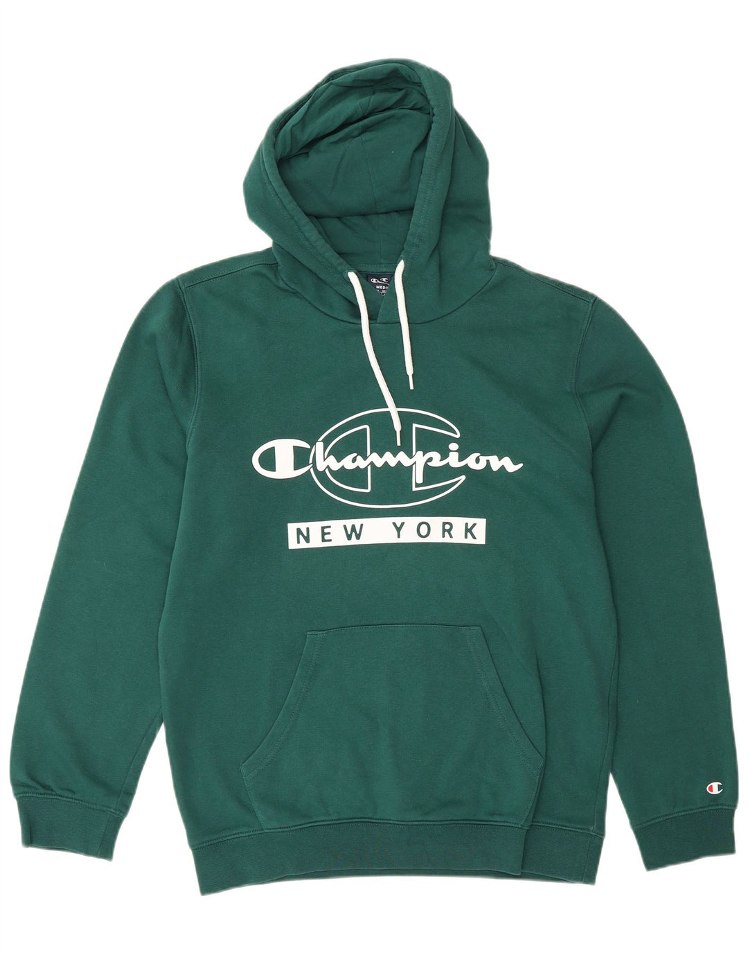Męski sweter z kapturem Champion Graphic, średni zielony, bawełniany